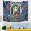 Tapiz espiritual budismo decoración colgante de pared Guanyin tenture hogar sala de estar decoración mural étnico alfombra