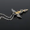 Lichtgevende vintage Dragon Sword Hanger Ketting Titanium Staal Hanger Ketting Sieraden Glow in the Dark 442