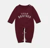 Barnkläder baby brev tryckta rompers pojkar flickor långärmad jumpsuits vår höst varma onesies byxor spädbarn boutique kläder py618