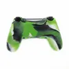 Custodia in gomma siliconica mimetica multicolore Custodia con impugnatura in pelle per custodia esterna per controller PS4 Joystick Gamepad