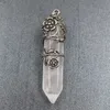 Kristallen ketting Natuurlijke Reiki Healing Stone Hanger met Ketting Amethist Roze Quartz Edelsteen Chakra Yoga Pendulum Waarzeggerij Energie Sieraden Gift