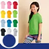 Helt nya barn bomullsfasta t-shirts korta ￤rm tees f￶r barn