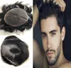 اللون الأسود الطبيعي 1B الباروكة الدانتيل للرجال الأسود Toupee Mens Lace Gockets Hair Presentive Virgin Malayshian Hairpieces 7708583