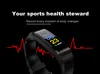 Pressão ID115 mais o esporte inteligente Pulseira Heart Rate Sangue Monitoramento de Fitness pedômetro Pulseiras sono Tracker para iPhone Android