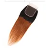Brezilya İşlenmemiş İnsan Saçı 613# 1B/27 Dantel Kapatma 4x4 Düz 1B/613 Vücut Dalgası 1B/30 Doğal Renk 10-24inch