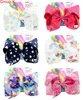 Fiocchi per capelli da 8 pollici Fiori Unicorn Design Girl Clippers Girls Hair Clips Accessorio per capelli di Natale