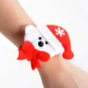 Abfy-4 stks Kerst Polsband Armband Slap Pols Bands Xmas Party Gunsten Tas Fillers Geschenken voor kinderen (4 stks (Santa Claus, Snowma