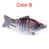 Wobblers Swimbait Crankbait Hard Bait Isca Artificial Fishing Tackle Livselike Lure 7 Segment 10cm 15,5 g fiske lockar