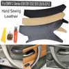 Bilstyling Interiör Dörrhandtag Läder Handsesypanel Pull Trim Cover för BMW 3 Series E90 E91 E92 E93 2005-12 Black Beige326213K