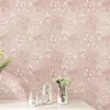 Pastoral Cozy Floral Wallpaper Durável Engrossar Não-tecido 3D Embossed Flocking Tecido Paper Wall Papel Mural Flor Wallpapers Rolo