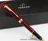 Free Shipping Parker Sonnet Red Gold Roller Pen Medium Nib 0.5mm Signature Ballpoint Pen Gift Writing Pen School Office Suppliers Stationery