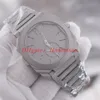 Orologi da uomo di alta qualità 102713 Cassa in titanio Quadrante grigio Superficie zaffiro Movimento automatico Gents reloj de lujo Orologi da polso meccanici