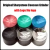 SharpStone Herb Grinder Lega metallica Smerigliatrici piatte e concave per tabacco Pietra affilata per tabacco 4 strati 40 50 55 63mm Accessore di grandi dimensioni1952577