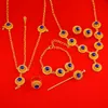 Ethiopian African Wedding New Necklace Earrings Ring Bracelet Hairpin Hair Chain Accessory Jewelry Sets