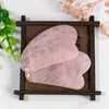 Mode Jade Guasha Scraping Body Massage Tool Natural Rosa Crystal Rose Quartz Guasha Body Facial Eye Scraping Stone