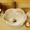 Artystyczne proklain do mycia basen łazienkowy miska z blatem kwiat kształt kwiatowy z umywalka łazienkowa 3313125