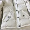 stile corto bianco da uomo piumino piumino bianco con finiture in pelliccia di volpe parka da uomo con cerniera ykk Finlandia Svezia