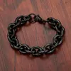 Cable Chain Bracelets for Men Women O Lo Clasp Stainless Steel Gold Silver Black Mens Bracelets Jewelry Gifts 8111315mm6972717