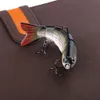 HENGJIA 2 الألوان مجزأة صوتها 6 أقسام من البلاستيك الصلب الطعم 10CM 18G CRANKBAIT الاصطناعي الصيد إغراء مع 2 التريبل هوك 6 # هوك