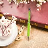 Fashion Design Creative Crystal Pen Diamond Ballpoint Pens Stationery Ballpen Stylus 20 Colors Oily Black Refill9998610