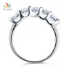 PEACOCK STAR 125 CARAT FEM 5 STONE SOLID 925 Sterling Silver Ring Bridal Jewelry Wedding Band CFR8039 CJ1912163762288