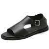 Nieuwe Zomer Mannen Sandalen Leisure Beach Mannen Casual Schoenen Lederen Heren Sandalen Gesp Mens Romein