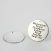 Moda Lettering Silver Round Charm Accessories Accessories Pendant - Halloween! Cittadina! Zucche! Caramella! Canzone!