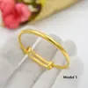7 Designs for Options Lovely Baby Bangles Yellow Plated Baby Bracelet Bangles for Babies Kids Children Nice Gift