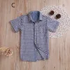 Meninos manga curta xadrez camiseta crianças clássicas de lattice tops 2019 verão bebê tees casual crianças roupas c01