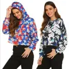 Camo Hoodies Femmes Camouflage Imprimé Manteau Crop Tops Casual Mode Sweatshirts Automne À Manches Longues Vestes Outwear Jumper Hauts Pullover B6701