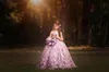 Lace Girls Pageant Dresses Spaghetti Appliques Pearls Big Bow Luxury Flower Girl Dress Custom Made Kids Formal Gowns