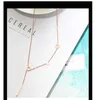Fashion-Creative plating 18K rose gold letter Love Pendant lady fashion gold necklace titanium steel Joker clavicle chain