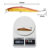 3 pçs / lote de pesca minnow isca 3d olhos 100mm 8,3g flutuante laser aritificial plástico duro com 6 # gancho