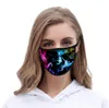 Maschera per il viso stampata in 3D Uomo Donna Bambini Maschera per la bocca in seta di ghiaccio Lavabile per esterni Parasole UV Maschera protettiva per l'universo del cielo