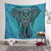 Arazzo indiano etnico Thailandia muro di elefante appeso boho decorazioni arti per la stampa animale aratti di stoffa da letto moderno mopetta1251109