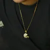 Нержавеющая сталь мотоциклетный шлем кулон мужское ожерелье позолоченный Bling Diamond хип-хоп панк-рок Майами рэпер ювелирные изделия подарки для мужчин на продажу Bijoux Collior