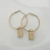 Shixin esagerato Big Hoop Earrings for Women Dichiarazione Fashion Gioielli Lock Circle Round Round Oorbellen Female3503220