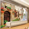 カスタム3D壁画の壁の壁画の壁紙花と花の壁の壁壁壁リビングルームテレビソファソファバックドロップウォールカバー