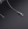 1mm 925 Sterling Silver Link łańcuchy naszyjniki dla kobiet wisiorek karabińczyk Rolo Chain moda DIY biżuteria akcesoria 16 18 20 22 24 cal