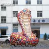 Grote opblaasbare python kleurrijke cobra ballon 6m gigantische anaconda model lucht opgeblazen slang frizzly boa voor concertpodium decoratie