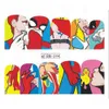 12 adet / takım Pop Art Tasarımlar Çıkartması DIY Su Transferi Nail Art Sticker Serin Kız Dudaklar Süslemeleri Tam Sarar Çivi Jibn385-396