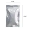アルミニウムフォイルバッグMylar Ziplock Food Storage Pouch Zip Lock al Resalable Zipper Smeper Proof Retail Packing Self Sealing Package6063750