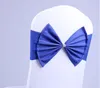 10 couleurs élastiques housses de chaise ceintures taffetas chaise ceintures banquet nœud papillon couverture en mousseline de soie pour bande mariage fêtes à la maison accessoires