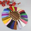 wholesale 3'' Polyester Copper Cap Earrings Tassel Trim Pendant Jewelry Making Accessory DIY 25 Colors optional