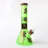 New 12inches 7MM thick Beaker Bong Oil Rig Water Pipe Hookahs recycler bubbler oil burner with 14.4mm glass bowl