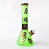 New 12inches 7MM thick Beaker Bong Oil Rig Water Pipe Hookahs recycler bubbler oil burner with 14.4mm glass bowl