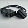 Male To Two Female Flat Extension Transfer Cable OBDII OBD2 OBD 16Pin 16 Pin Flat Connector 16pin to 16pin cable