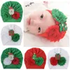 Weihnachten Baby Mütze Cartoon Baumwolle Tuch Kinder Knoten Turban Kinder Kleinkind Stretch Hut Kopf Wrap Indien Stil Kleinkind Baby Mädchen Knoten Stirnbänder