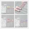 Makeup Brushes 7Pcs with Empty Clear Handle (10Style ) Portable and Glitter with Cosmetic Bag Over 30pcs DHL Free Shipping