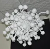 Lampadario di Murano Lampadario a sospensione Lampadario a sospensione a fungo bianco smerigliato Lampadari italiani in vetro soffiato fatto a mano